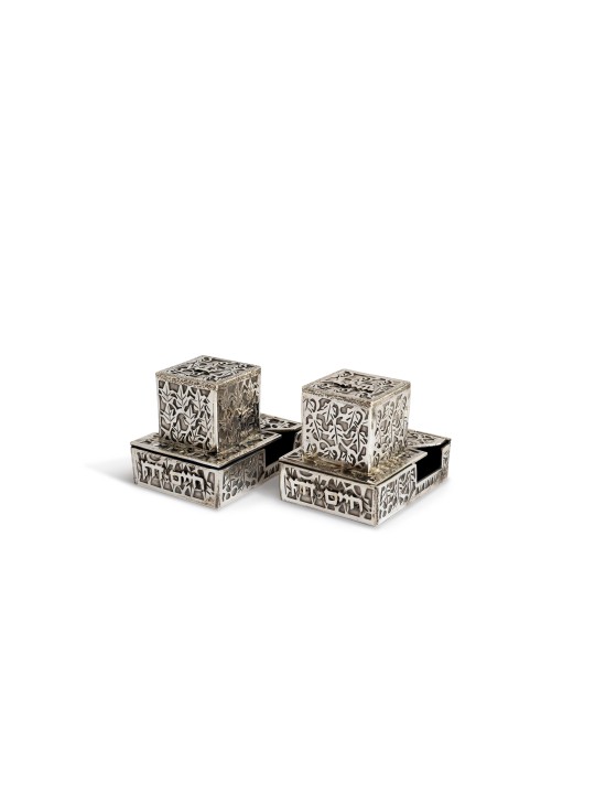 Étuis Tefillin personnalisés en argent sterling à Lea, Tefillin et Tefi