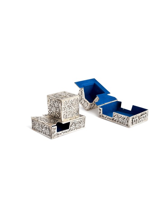 Étuis Tefillin personnalisés en argent sterling à Lea, Tefillin et Tefi