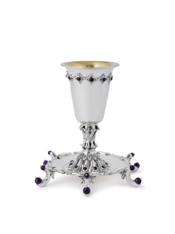 Nature Inspired 925 Sterling Silver Wine Cup , Cadeaux de Pâque , Israël