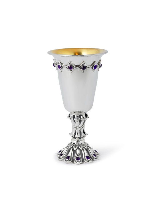 Nature Inspired 925 Sterling Silver Wine Cup , Cadeaux de Pâque , Israël