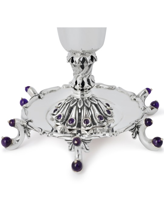 Nature Inspired 925 Sterling Silver Wine Cup , Cadeaux de Pâque , Israël