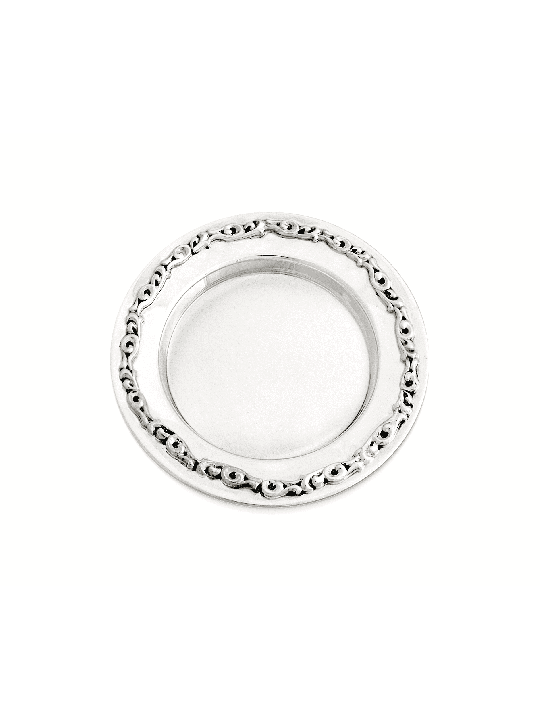 Kiddush Cup and Plate with Leaves Design , Passover Gifts , Israeli Ju