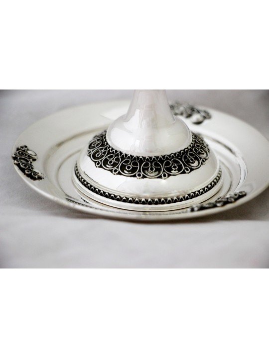 Filigrane traditionnel de coupe de Kiddush en argent sterling, cadeaux de Pâque, est
