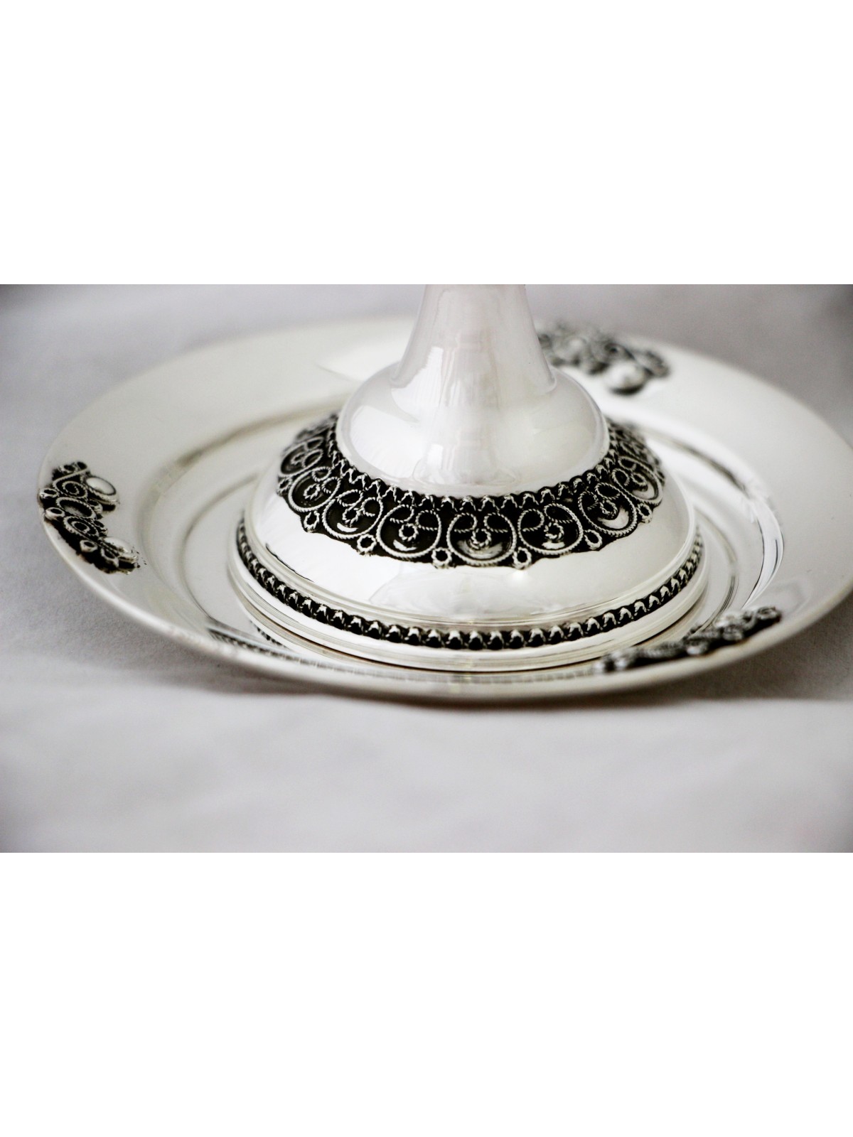 Filigrane traditionnel de coupe de Kiddush en argent sterling, cadeaux de Pâque, est