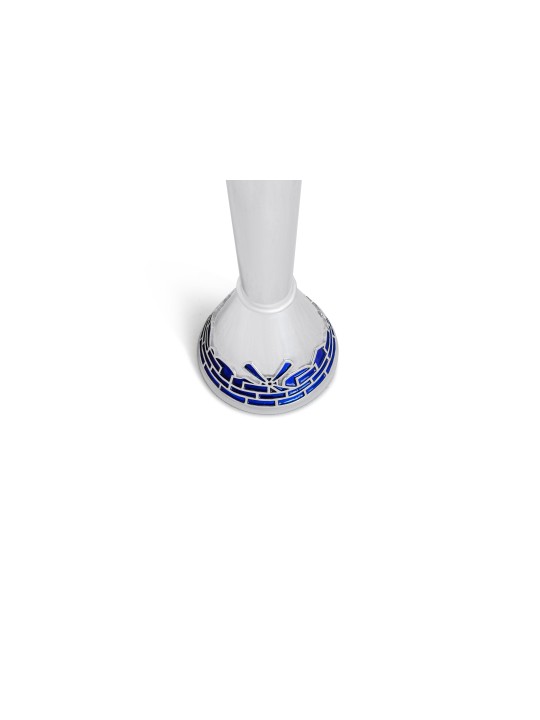 Tall Sterling Silver Jerusalem Candlesticks with C , Passover Gifts ,