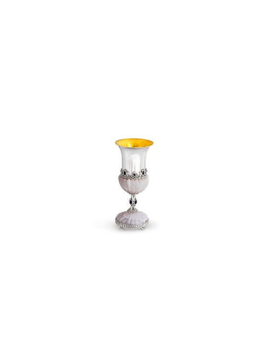 Kiddouch serti de pierres d'onyx rose et d'améthyste, cadeaux de Pâque, Israël