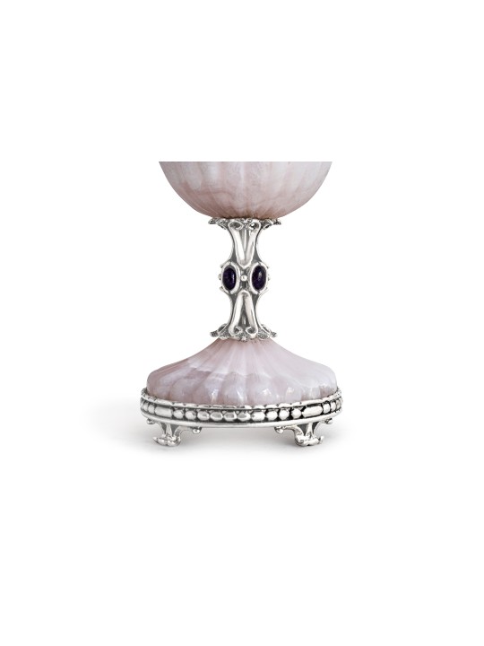 Kiddouch serti de pierres d'onyx rose et d'améthyste, cadeaux de Pâque, Israël
