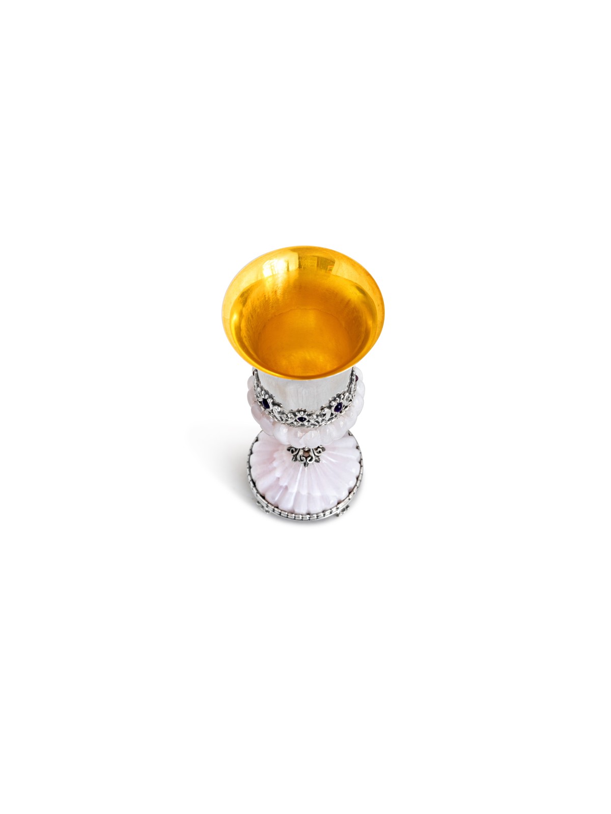Kiddouch serti de pierres d'onyx rose et d'améthyste, cadeaux de Pâque, Israël