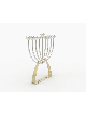 Hanuk circulaire moderne personnalisé en argent sterling, Hanukkah moderne M