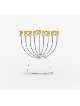 Hanuk circulaire moderne personnalisé en argent sterling, Hanukkah moderne M