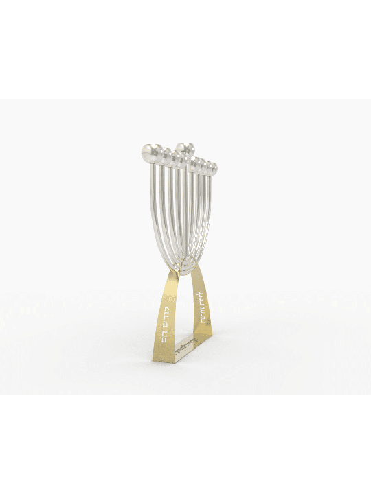 Hanuk circulaire moderne personnalisé en argent sterling, Hanukkah moderne M