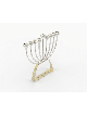 Hanuk circulaire moderne personnalisé en argent sterling, Hanukkah moderne M