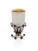 Amethyst Stones Sterling Silver Kiddush Cup Set , Cadeaux de Pâque , Isr