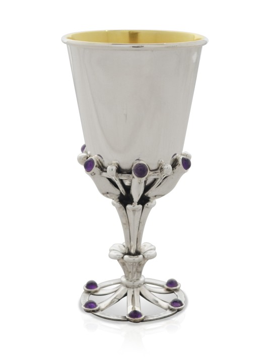 Superbe ensemble à vin en argent sterling Nature 925, cadeaux de Pâque, Israël