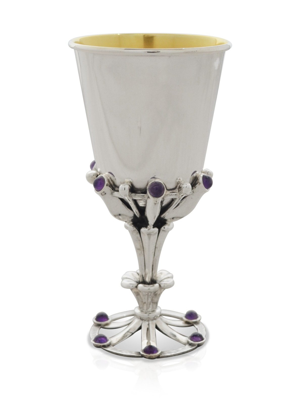 Superbe ensemble à vin en argent sterling Nature 925, cadeaux de Pâque, Israël