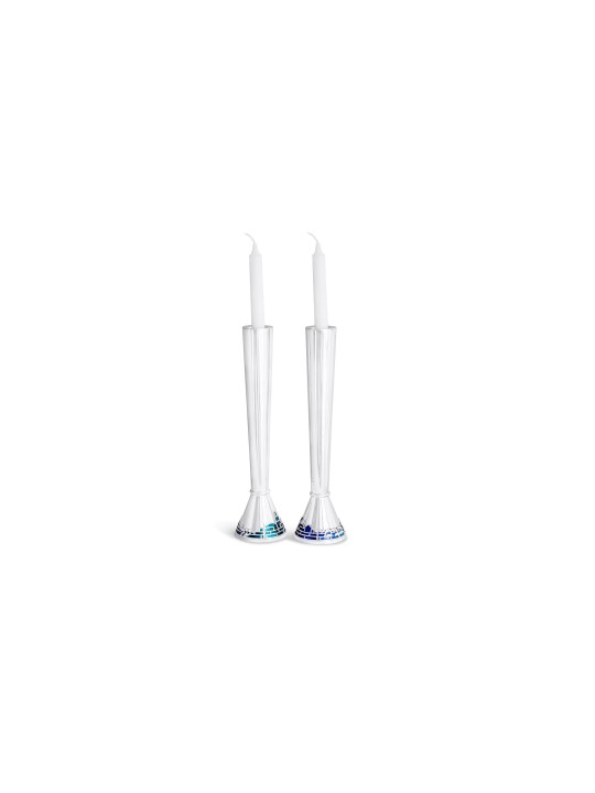 Bougeoirs uniques personnalisés en argent sterling w, argent sterling C