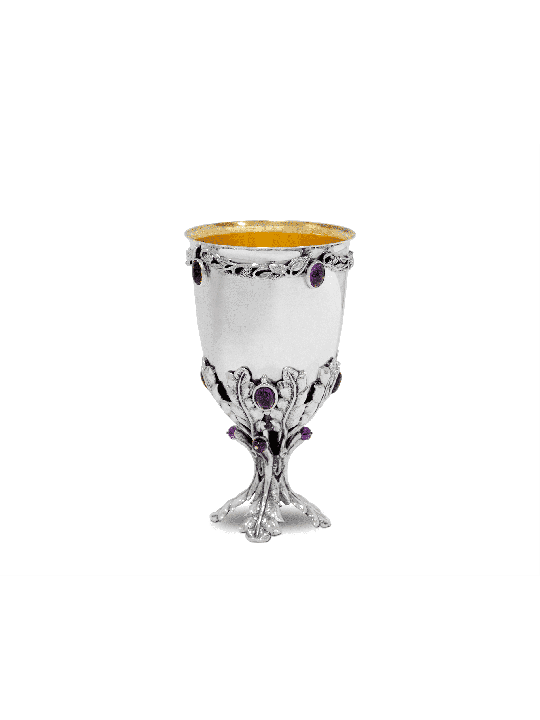 Extra Large 925 Sterling Silver Kiddush Cup , Cadeaux de Pâque , Israélien