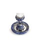 Kiddush Set with Blue Onyx & Amethyst Stones , Passover Gifts , Israel