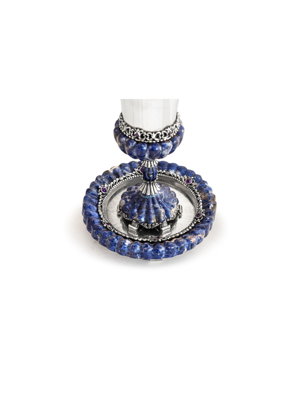 Kiddouch serti de pierres d'onyx bleu et d'améthyste, cadeaux de Pâque, Israël