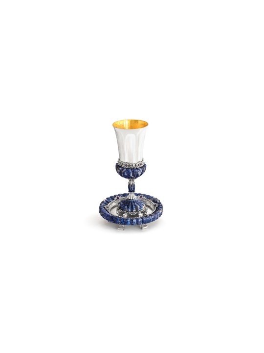 Kiddouch serti de pierres d'onyx bleu et d'améthyste, cadeaux de Pâque, Israël