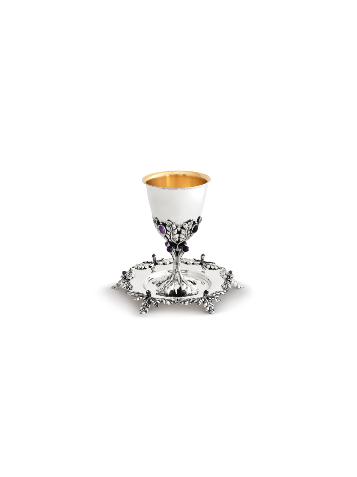 Grand Imperial Sterling Silver Amethyst Elijah's C , Passover Gifts ,