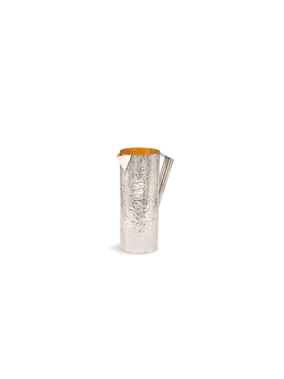 Grand pichet de Kiddush en argent sterling martelé, tasses de Kiddush modernes,