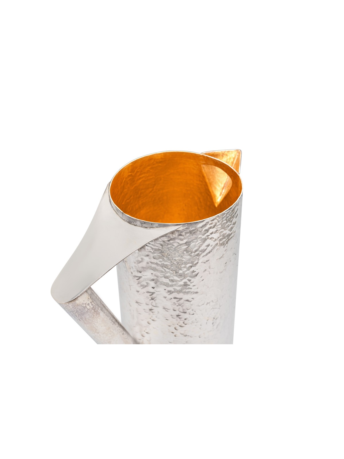 Grand pichet de Kiddush en argent sterling martelé, tasses de Kiddush modernes,