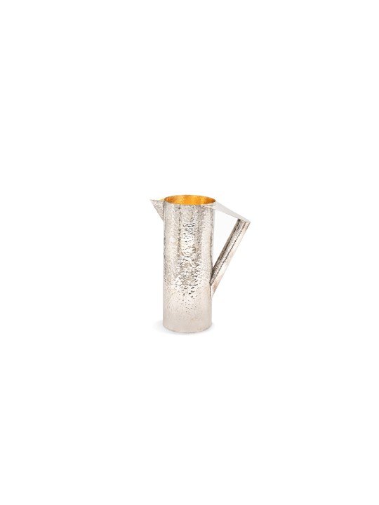 Grand pichet de Kiddush en argent sterling martelé, tasses de Kiddush modernes,