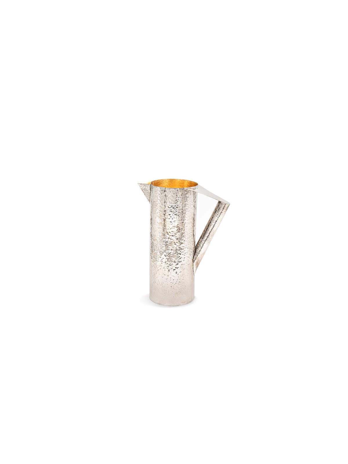 Grand pichet de Kiddush en argent sterling martelé, tasses de Kiddush modernes,