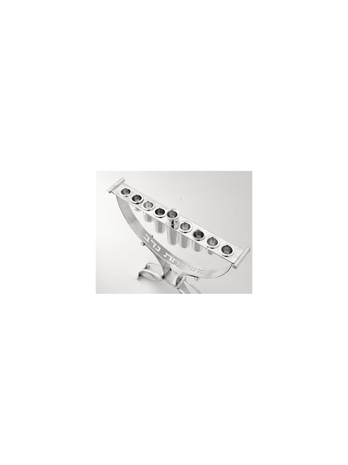 Personalized Hanukkah Menorah Crafted in Sterling  , Modern Hanukkah M