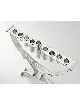 Menorah Hanukkah personnalisée fabriquée en argent sterling, Hanukkah moderne M
