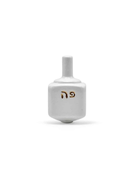 Giant Square Ceramic Dreidel with Gold Hebrew Scri , Dreidels , Israel