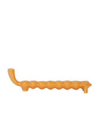 Hanukkah Caterpillar Menorah Orange conçu, Hanukkah Menorah moderne