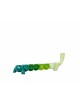 Hanoukka Caterpillar Menorah vert conçu, menorahs de Hanoukka modernes