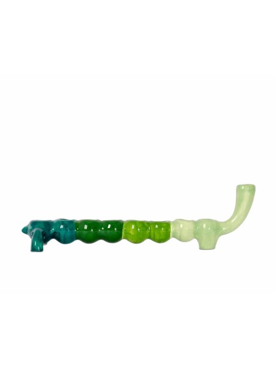 Hanukkah Caterpillar Menorah Green Designed , Modern Hanukkah Menorahs