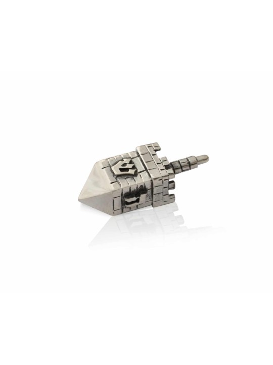 Dreidel en argent de la vieille ville de Jérusalem avec Br sculpté , Dreidels , Israël