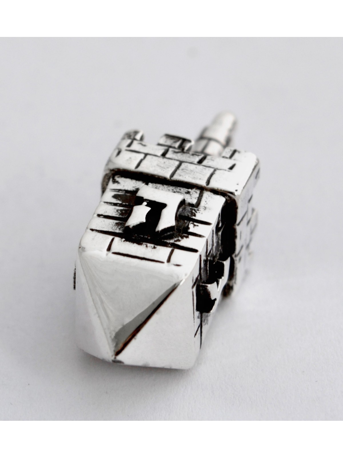 Dreidel en argent de la vieille ville de Jérusalem avec Br sculpté , Dreidels , Israël