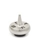 Dreidel et support en aluminium brillant de Hanoukka, Dreidels, Judaica israélien