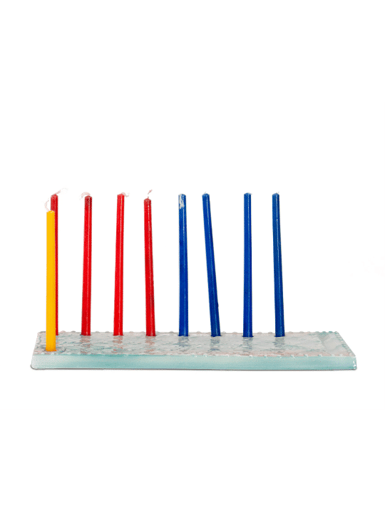 Modern Hanukkah Flowers Ceramic Menorah , Modern Hanukkah Menorahs , I
