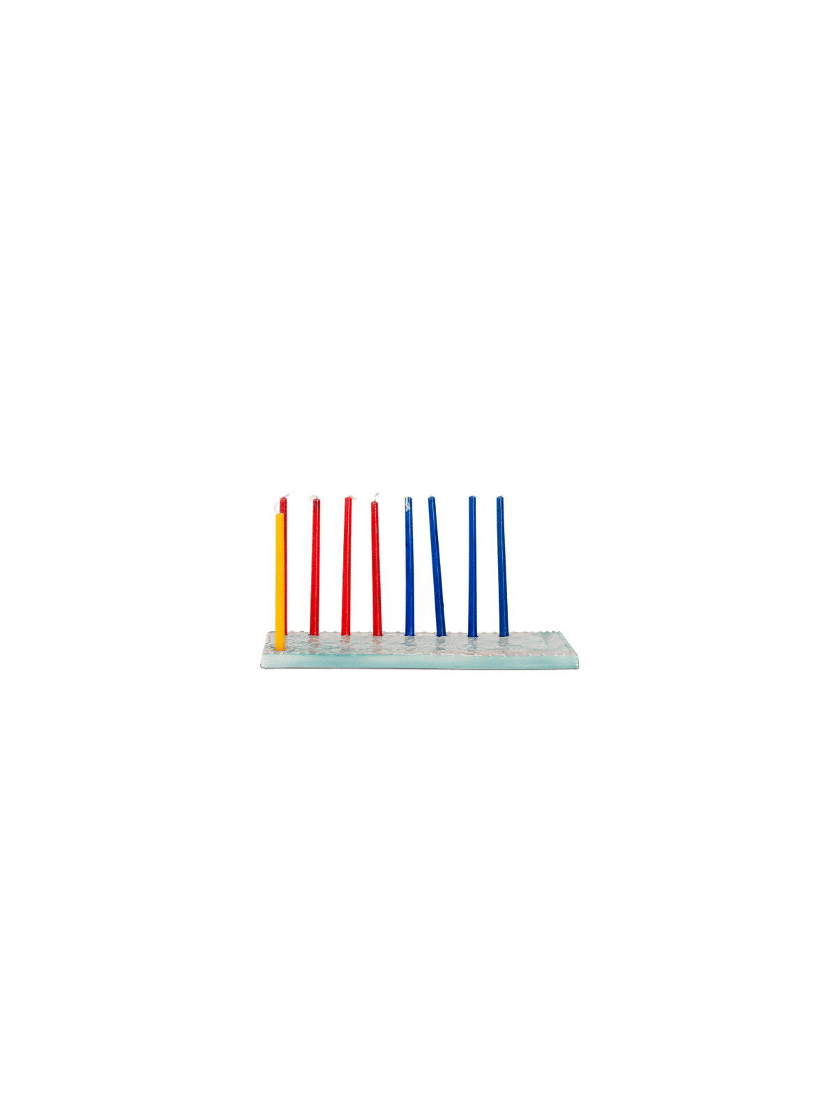 Menorah en céramique de fleurs de Hanoukka modernes, menorahs de Hanoukka modernes, I