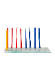 Menorah en céramique de fleurs de Hanoukka modernes, menorahs de Hanoukka modernes, I