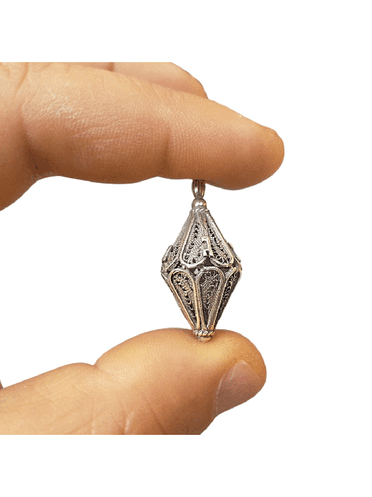 Minuscule Hanukkah Dreidel en forme de cône de Sterling Si , Dreidels , Israël