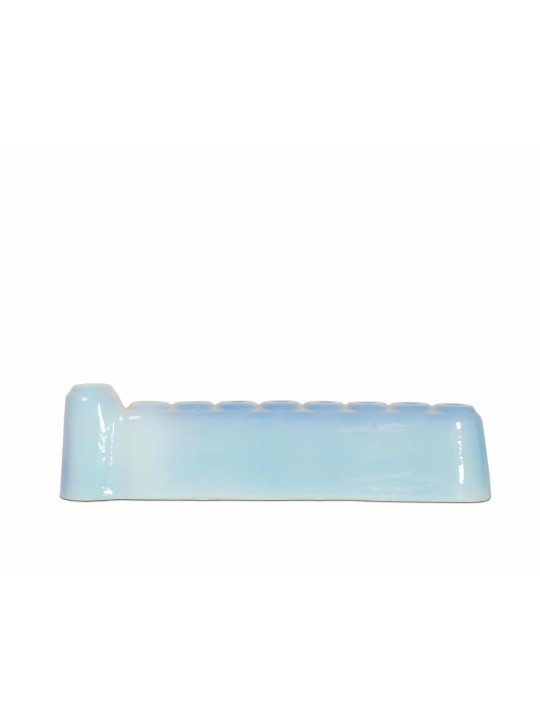 Blue Train Ceramic Menorah , Tu B'Av Gifts , Israeli Judaica