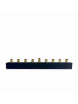 Urban Concrete Menorah With Brass , Modern Hanukkah Menorahs , Israeli