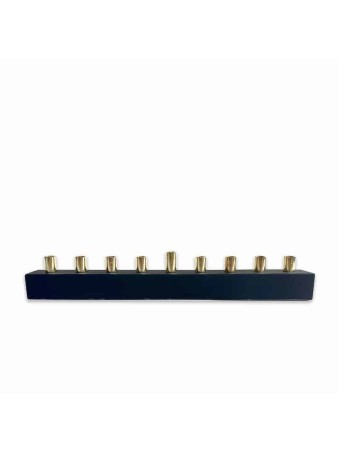 Urban Concrete Menorah With Brass , Modern Hanukkah Menorahs , Israeli