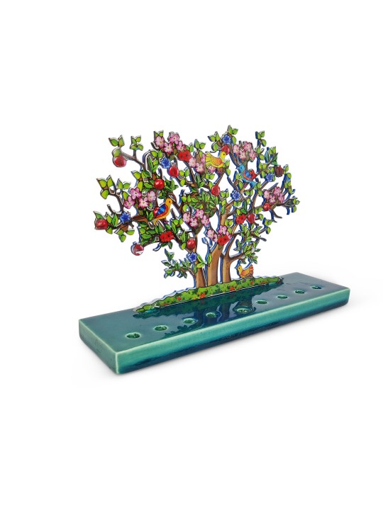 Arbre de vie coloré pour enfants Hanoukka Menorah Natur, Hanoukka colorée