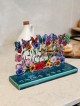 Children Multi Color Modern Flowers and Butterflie , Colorful Hanukkah