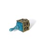 Grand Dreidel en bois peint à la main avec Hebre en laiton, Dreidels, Israël