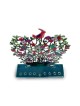 Multicolored Painted Metal Menorah with Flowers an , Colorful Hanukkah