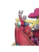 Multicolor Noah's Ark Hanukkah Menorah with Star o , Colorful Hanukkah